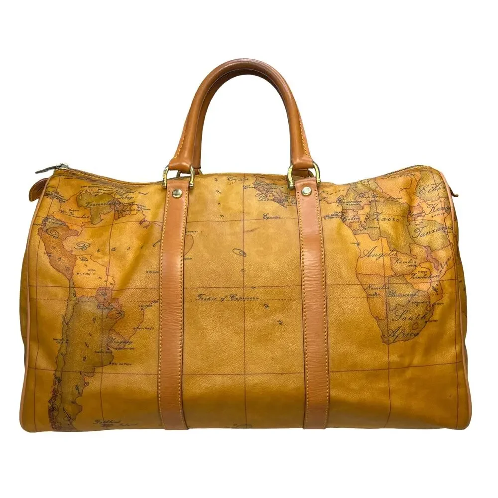 Alviero Martini 1A Classe Geo Map Duffle Bag Weekender Travel Bag Italy 19”